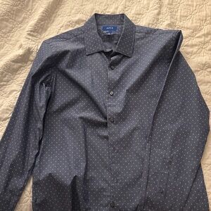 Apt. 9 Men's Navy Patterned Button Down Shirt